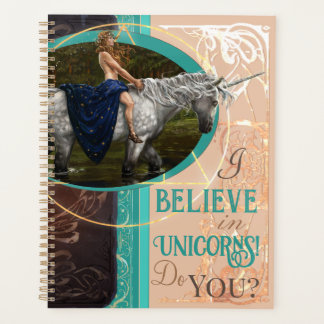 Geloof in eenhoorn fantasy art planner