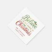 Geloof in eenvoudige kerstfeest servet (Hoek)