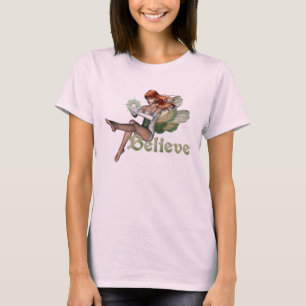 Geloof in feeën - rood hoofd t-shirt