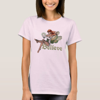 Geloof in feeën - rood hoofd t-shirt