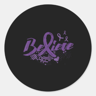 Geloof in genezing voor kanker, vulvaire kanker Aw Ronde Sticker
