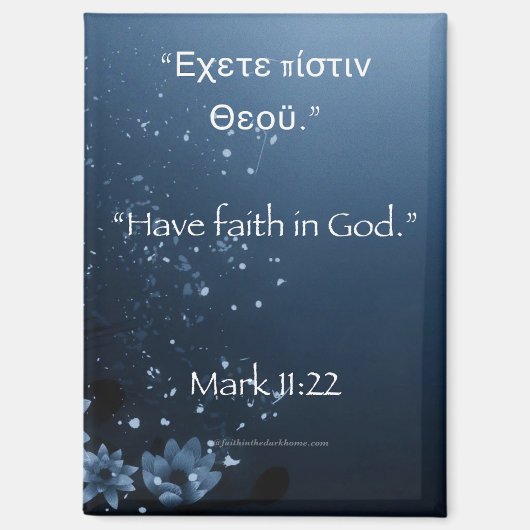 Geloof in God Marcus 11:22 Magneet (Voorkant)