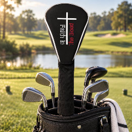 Geloof in het bloed Christelijk kruis Golfheadcover