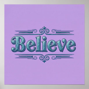 Geloof in het Lavender Square Poster