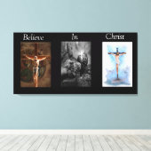 Geloof in het met Christus omhulde Canvas 3 (Insitu (Houten vloer))