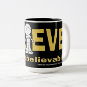 Geloof in het ongelooflijke tweekleurige koffiemok (Voorkant rechts)