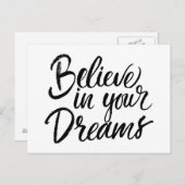Geloof in je dromen briefkaart (Voorkant / Achterkant)
