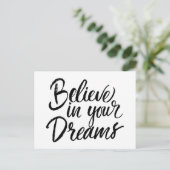 Geloof in je dromen briefkaart (Staand voorkant)