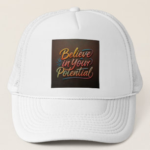 Geloof in je potentieel trucker pet