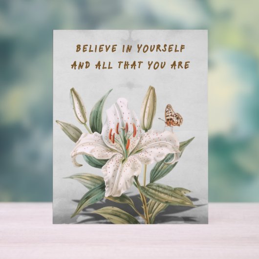 Geloof in jezelf acryl bord (Neutraal)