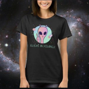 Geloof In Jezelf Als Deze Alien T-shirt