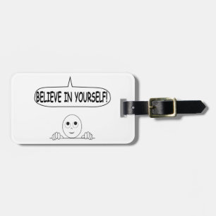 Geloof in jezelf bagagelabel