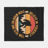 Geloof in jezelf Bigfoot Black Fleece Deken (Voorkant (Horizontaal))