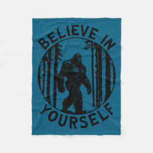 Geloof in jezelf Bigfoot-bos motivatie humor Fleece Deken
