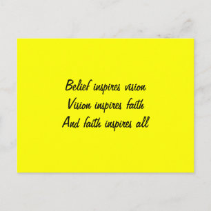 Geloof in jezelf briefkaart