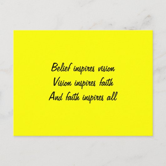 Geloof in jezelf briefkaart (Voorkant)