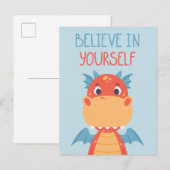 Geloof in jezelf Dragon Briefkaart (Voorkant / Achterkant)