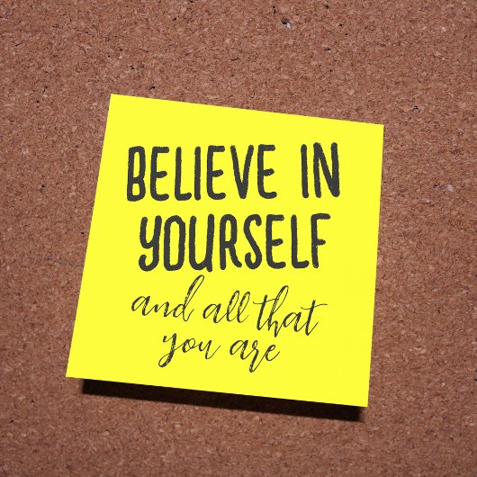 Geloof in jezelf en alles wat u positief vindt post-it® notes