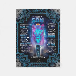 Geloof in jezelf, geweldig cadeau voor zoon van ma fleece deken