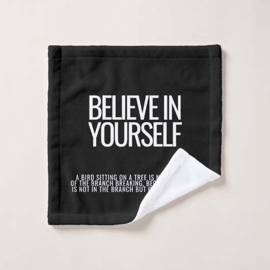 Geloof in jezelf Inspirerend handdoek (Wasdoekje)
