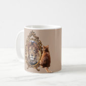 Geloof in jezelf | Inspirerend lion Koffiemok (Voorkant links)