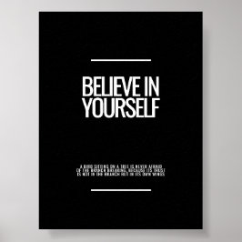 Geloof in jezelf Inspirerend Poster