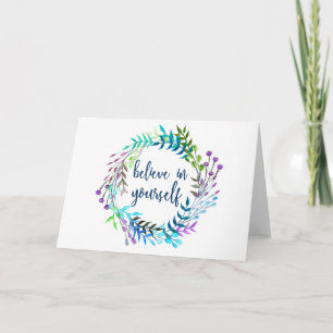 "Geloof in jezelf" Inspirerend prijsopgave Kaart