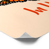 "Geloof in jezelf", kleurrijke vlinderdruk Poster (Hoek)