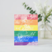 Geloof in jezelf | LGBTQ Briefkaart (Staand voorkant)