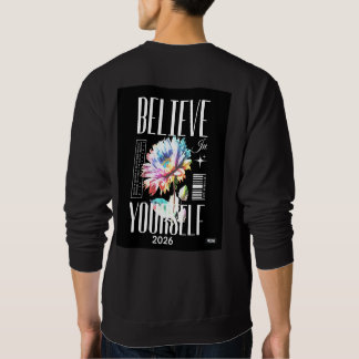 Geloof in jezelf Logo boven het T-shirtlogo Trui
