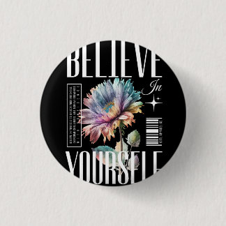 Geloof in jezelf Logo ontwerp Ronde Button 3,2 Cm