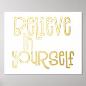 Geloof in jezelf Luxe Real Folie Prints (Voorkant)