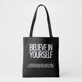 Geloof in jezelf - Motivatie Canvas tas