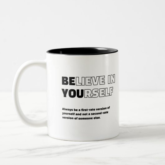 Geloof in jezelf Motivatie Mok (Links)