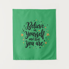 Geloof in jezelf Motivatie offerte ontwerp Wandkleed