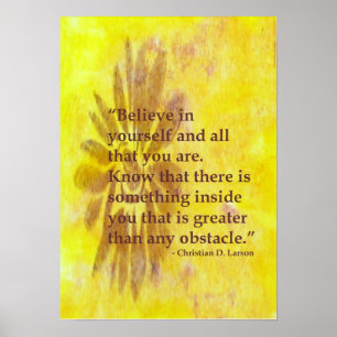 Geloof in jezelf Motivatie Poster