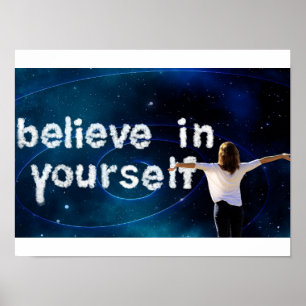 "Geloof in jezelf Motivatie Wall Poster