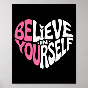 Geloof in jezelf Motiverende quote Inspiratie Poster