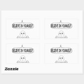 Geloof in jezelf rechthoekige sticker (Vel)