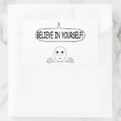 Geloof in jezelf rechthoekige sticker (Tas)