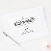 Geloof in jezelf rechthoekige sticker (Envelop)