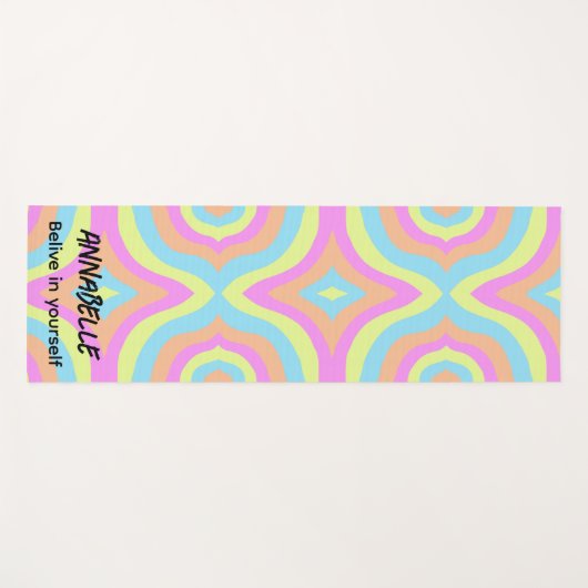 Geloof in jezelf Retro Stijlvol Yogamat (Voorkant (horizontaal))