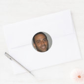 Geloof in jezelf ronde sticker (Envelop)