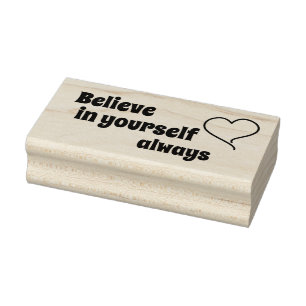 geloof in jezelf rubberstempel