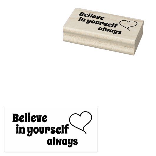 geloof in jezelf rubberstempel (Gestempeld)