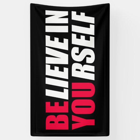 Geloof in jezelf spandoek (Verticaal)