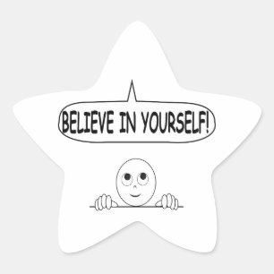 Geloof in jezelf ster sticker
