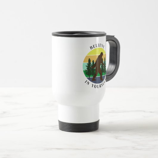 Geloof in jezelf | Sunset Bigfoot Reisbeker (Voorkant rechts)