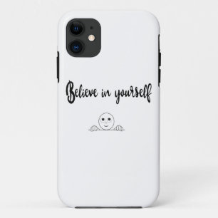 Geloof in jezelf tekst en afbeelding iPhone 11 hoesje