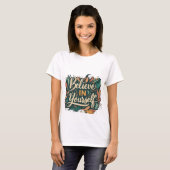GELOOF IN JEZELF TYPOGRAFIE T-shirt (Voorkant volledig)
